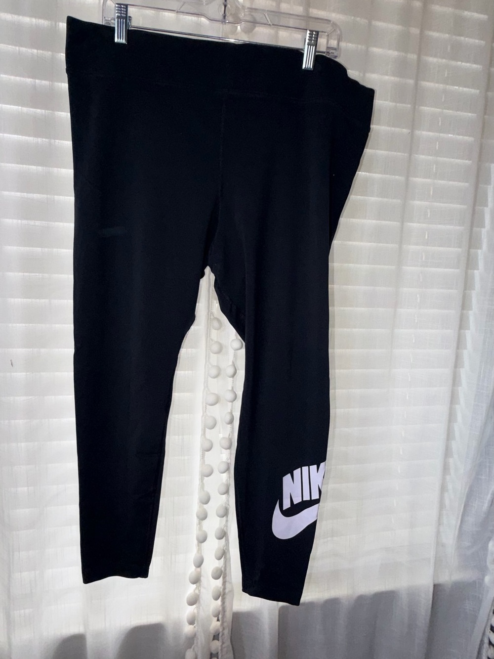 Nike Black Leggings with White Swoosh